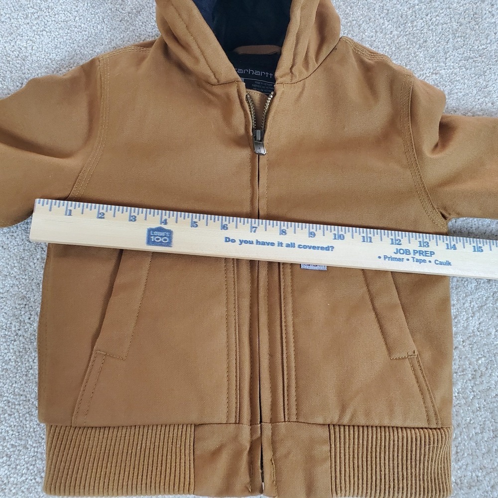 Carhartt Jacket Toddler Size 2T Brown Insulated Duck Canvas Hooded Rugged - Picture 5 of 16